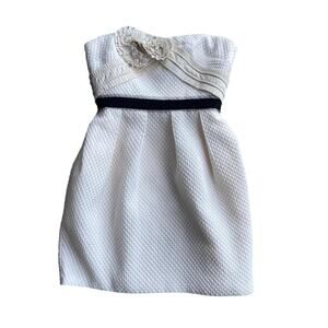 y2k BCBG white floral semi formal dress homecoming prom bridal shower | size 4